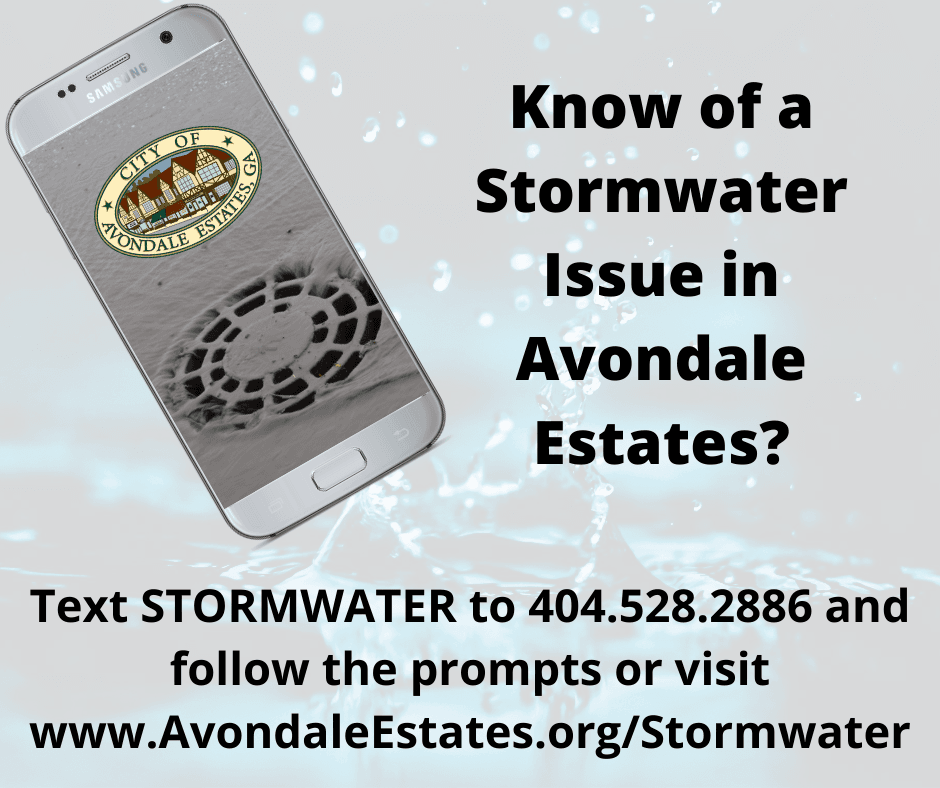 Report a Stormwater Issue in Avondale Estates
