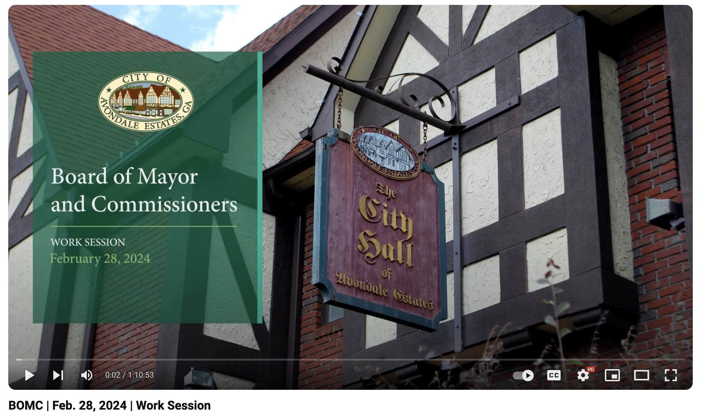 BOMC February 28 2024 Work Session YouTube thumbnail