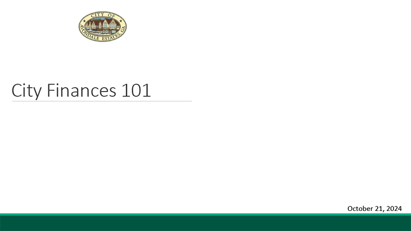 Cover 2024 City Finance 101 10_21_24