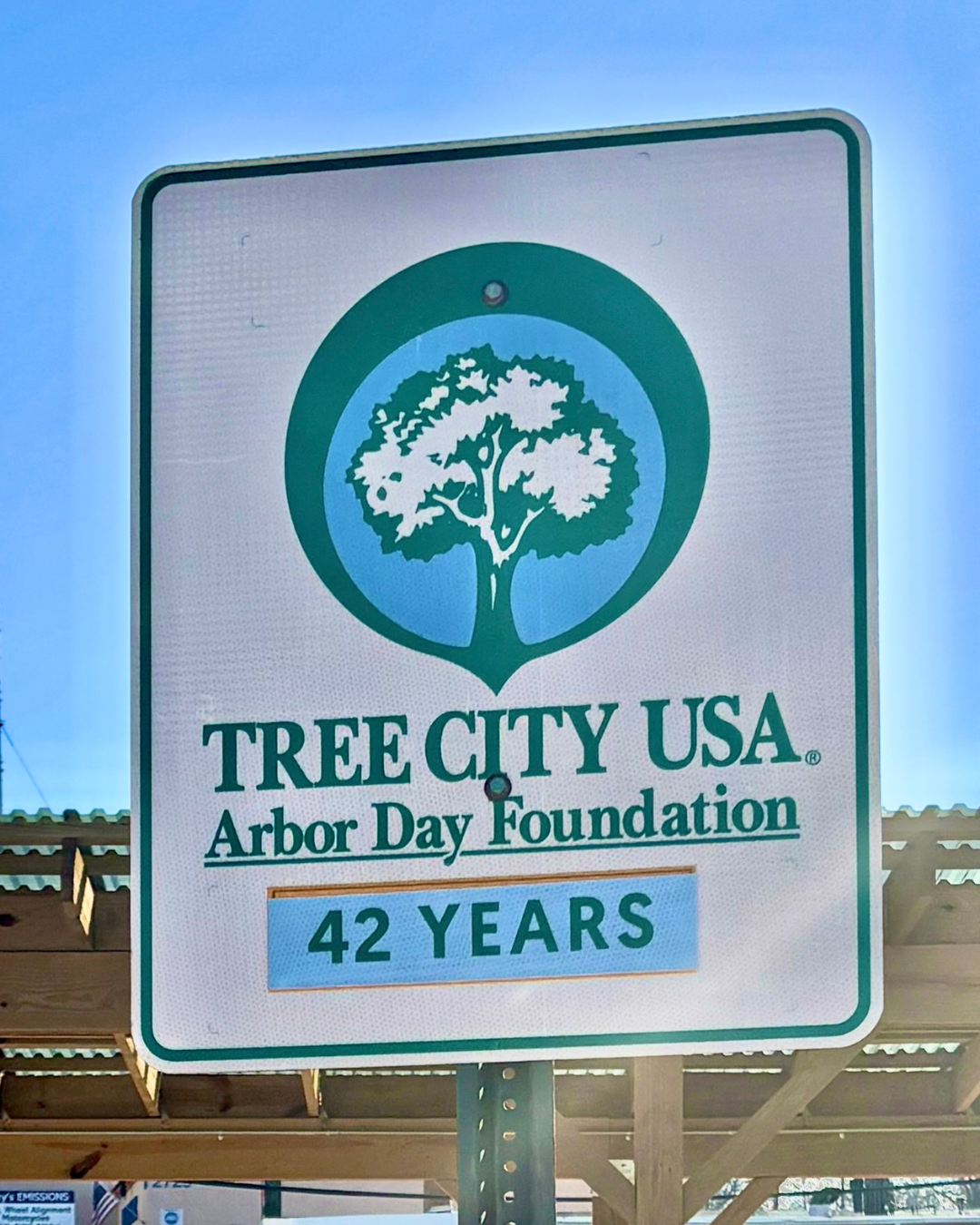 Tree City USA Arbor Day Foundation 42 Years Sign