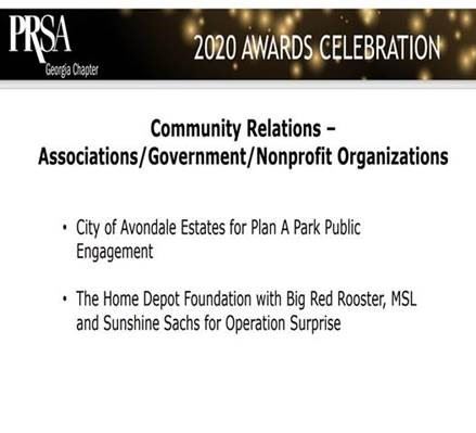 PRSA Winners Community Relations